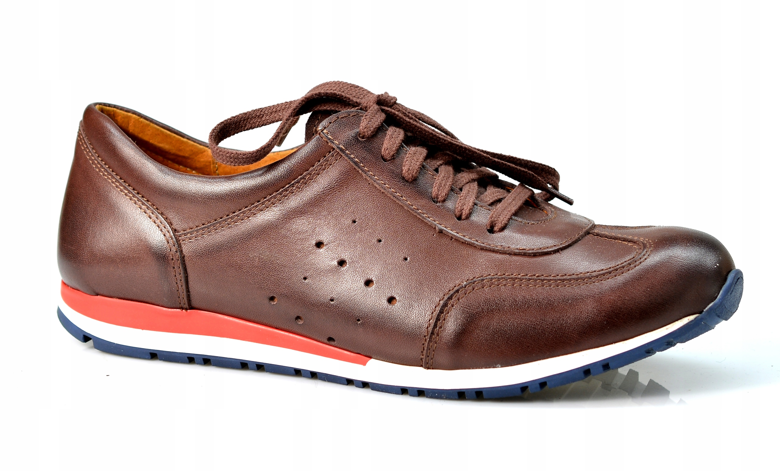 

360 brąz Polskie buty Skóra sneakersy klasyk 42