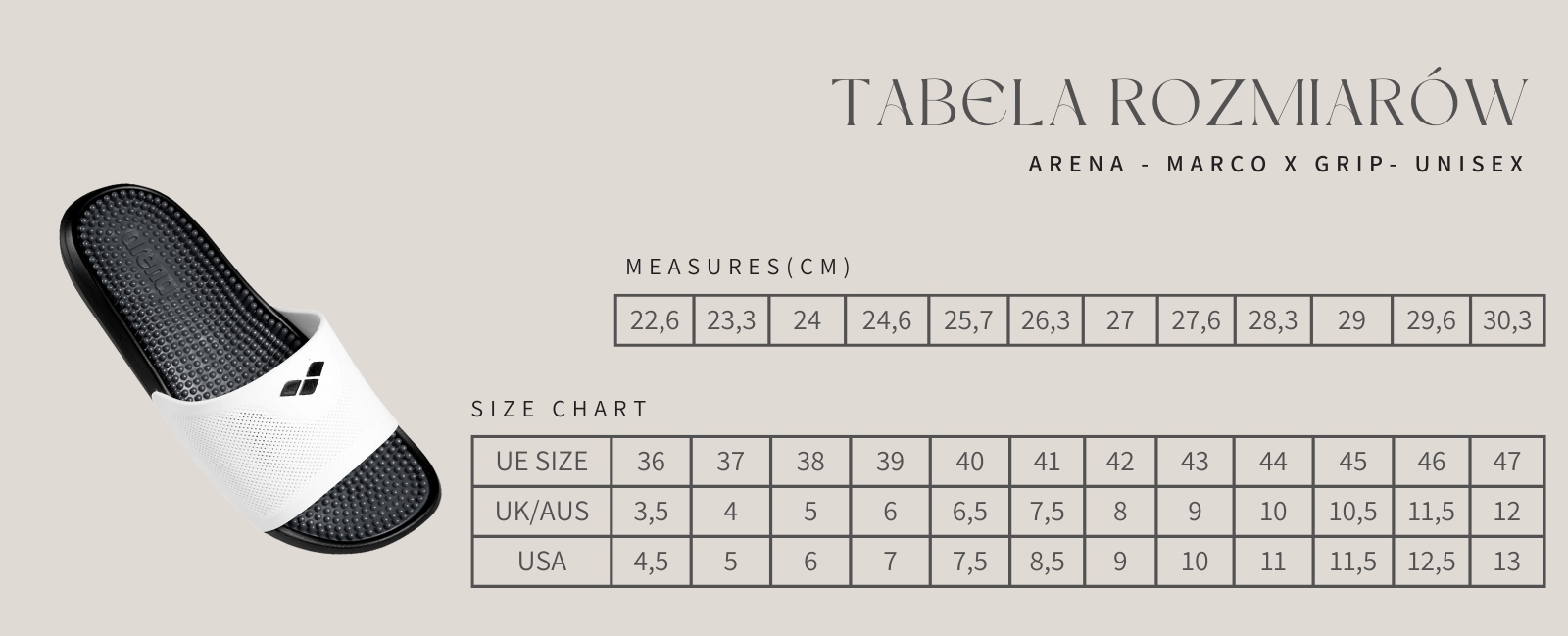 Klapki damskie męskie basenowe masujące Arena R.36 Model MARCO X GRIP