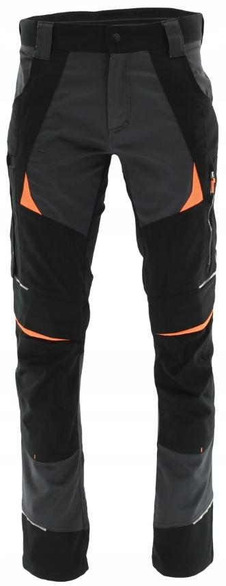 Spodnie Robocze męskie Stretch funkcjonalne Wytrzymałe do pasa Bhp