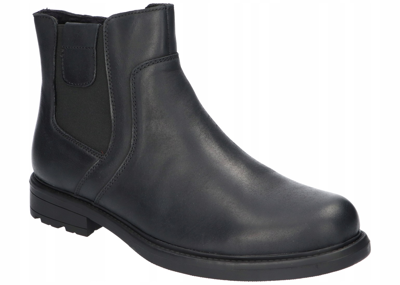 American CY204 Zateplené Kotníkové Boty Zimní Boty Pánské Kožené Na Zip Bk 43