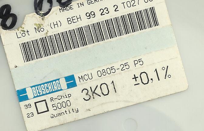 20x 3K01 0.1% 25ppm Rezystor Smd 0805