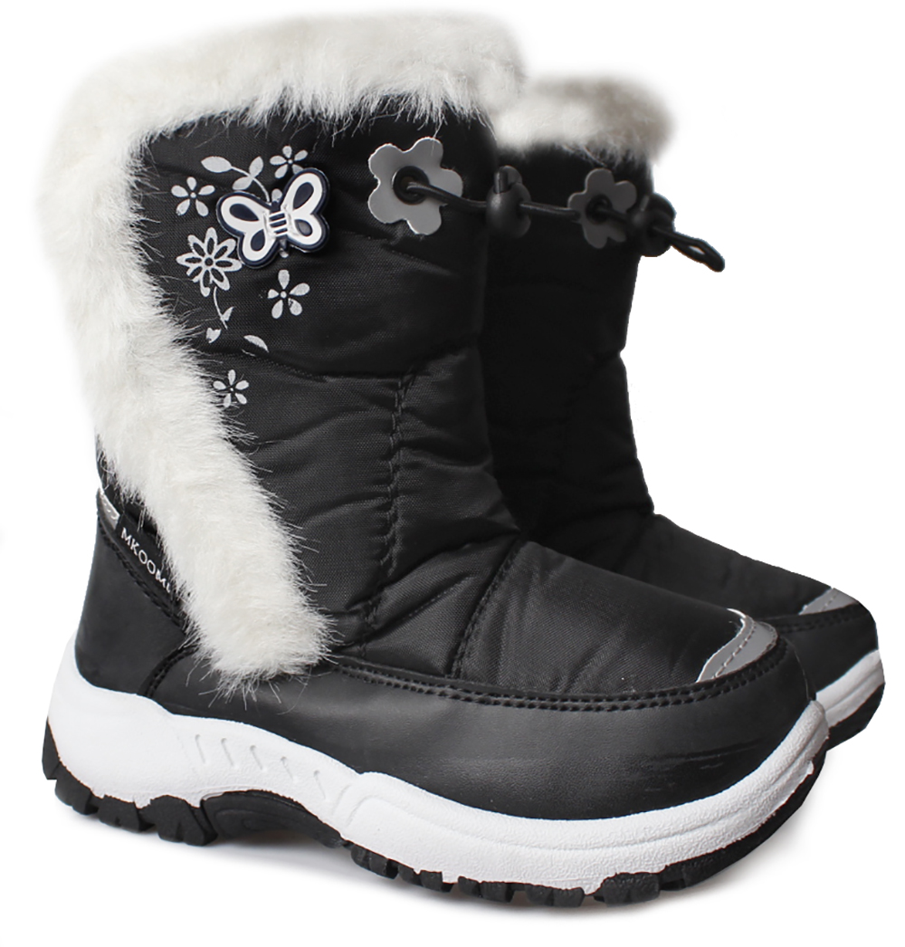 Czarne śniegowce kozaki ciepłe wodoodporne futerko 31 EAN (GTIN) 5905549216521