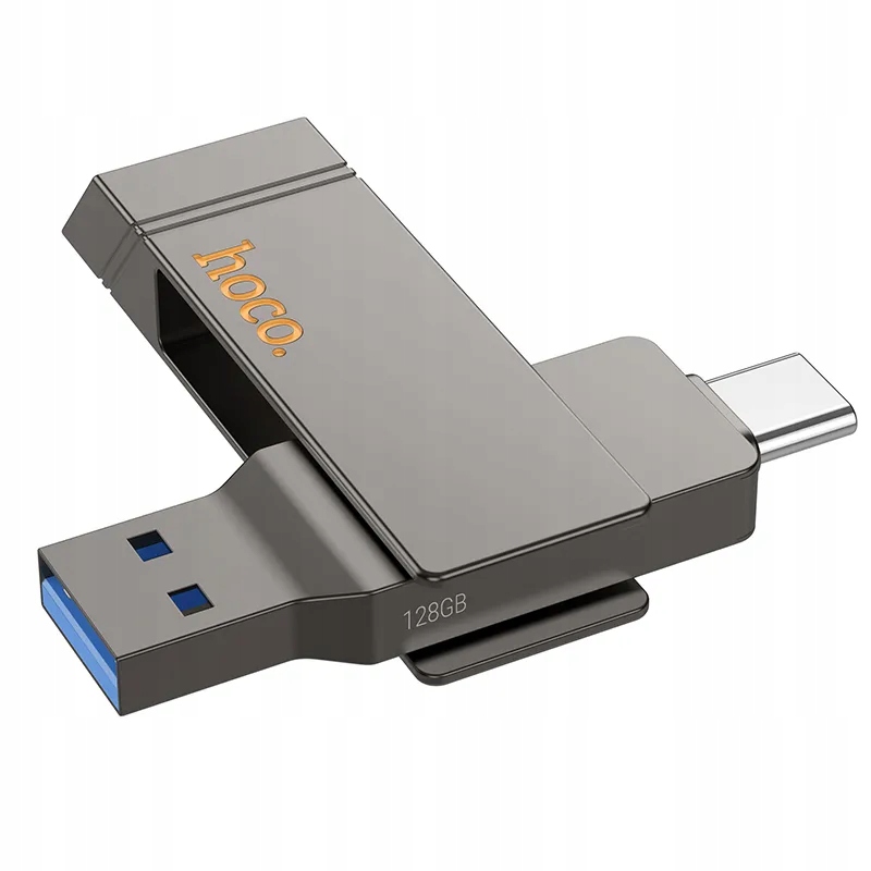 Pendrive 128GB Usb 3.2 (usb A Usb C) Hoco UD15 szary