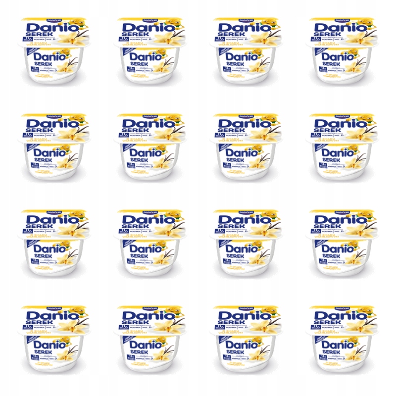 Danio Homogenizovaný sýr s vanilkovou příchutí 200 g X16