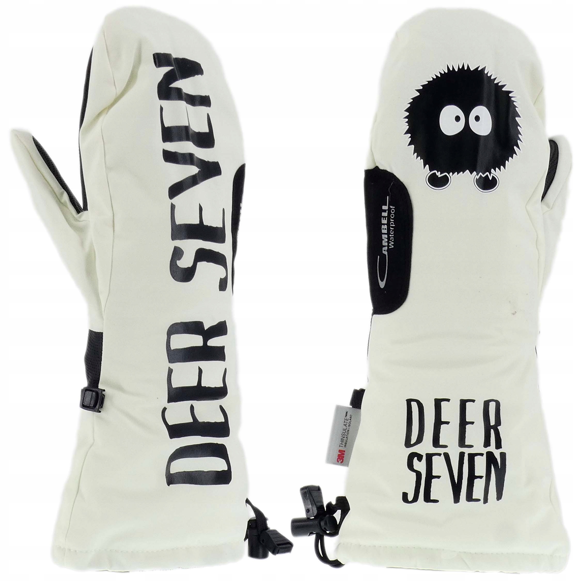 Jednoprstové Snowboardové Rukavice S Tepelnou Izolací Prstů, Bílé