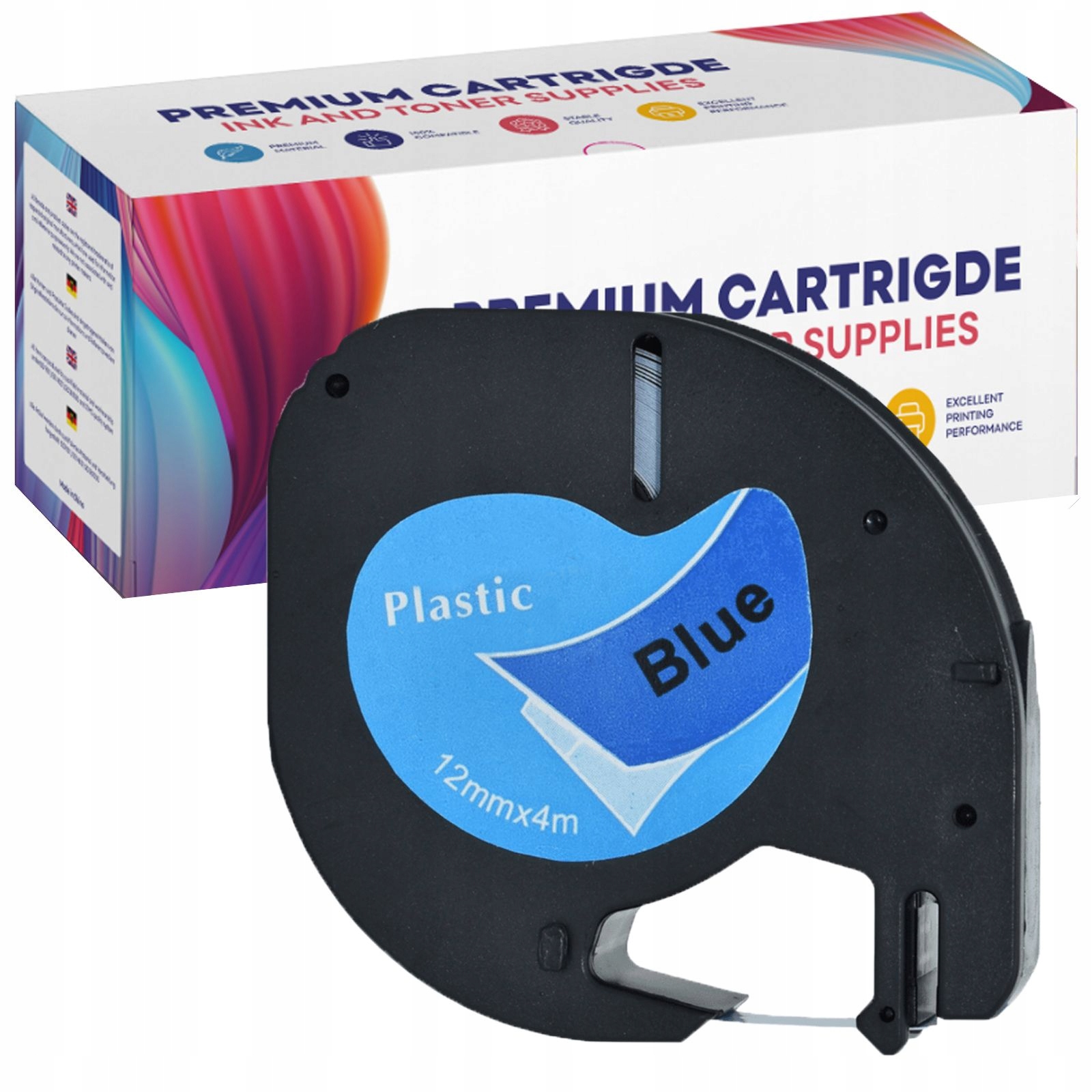 Taśma do DYMO LetraTag 12mmx4m 59426 niebieska