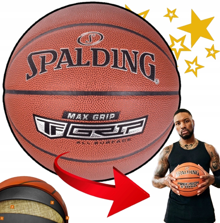 Piłka do Koszykówki Profesjonalna Na Halę Orlik Premium Uniwersalna Mocna