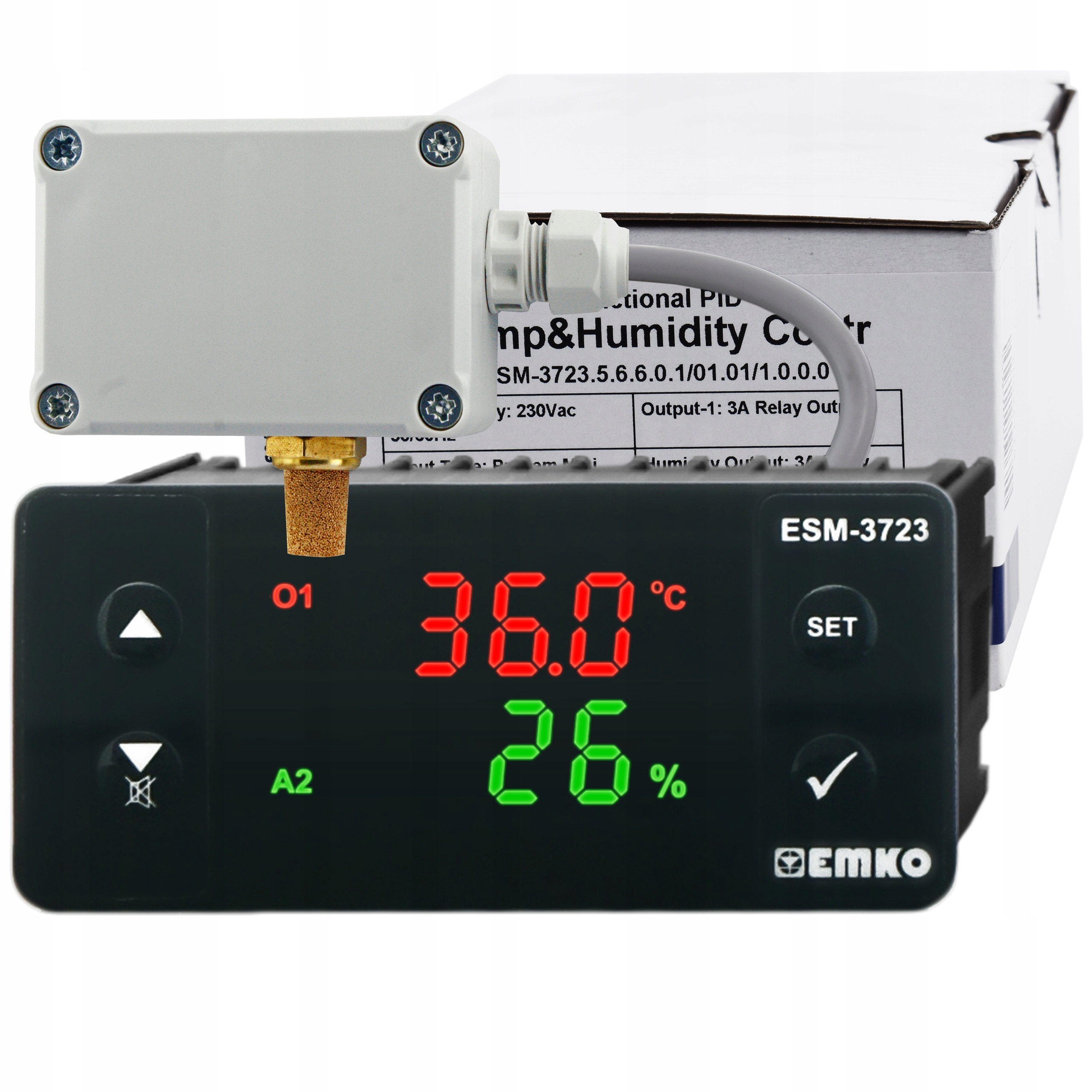 Regulator wilgotności temperatury Higrostat nawilżanie osuszanie grzanie 4w