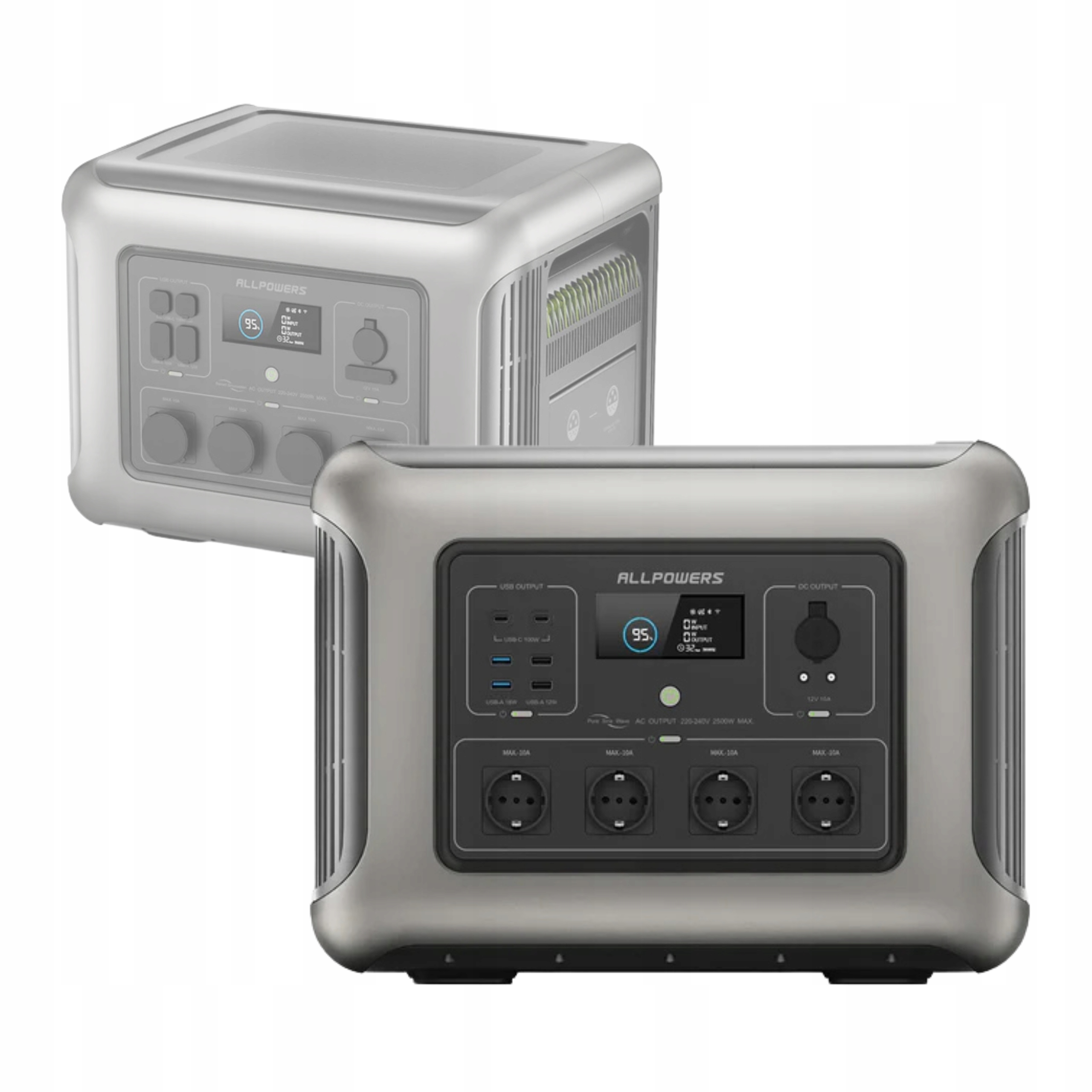 Allpowers R2500 Generator Prądu Energii 2500W na Biwak Kemping Zasilanie