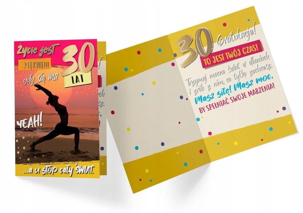 

Karnet Kartka urodzinowa 30 Urodziny trzydziestka