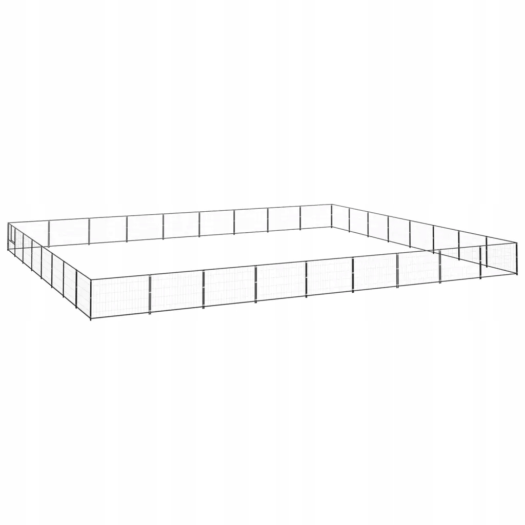 Kotec pro psa, černá, 72 m², ocelová