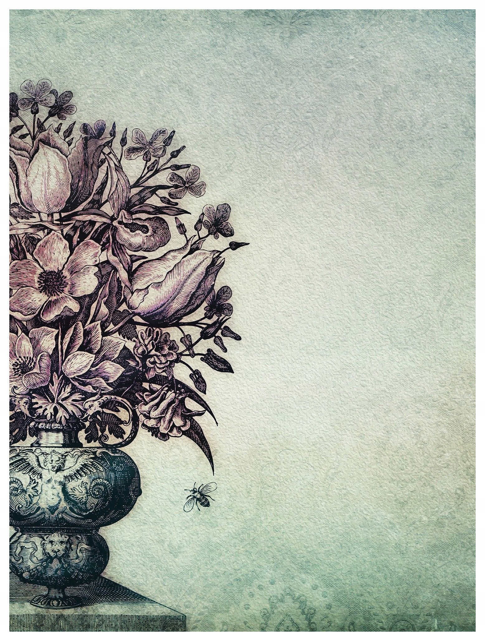 Fototapeta Kytica vo váze Vintage Kvety 184x254 vinylová lepidlo