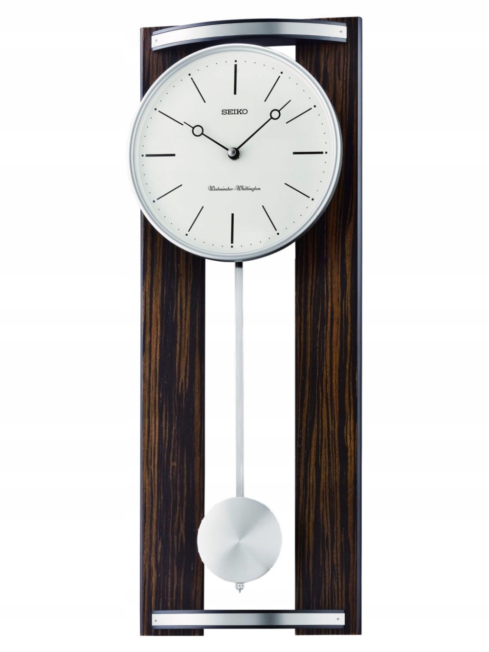 Szafkowy Drewniany Zegar ścienny z wahadłem Seiko QXH078B 25,5x59,5 cm