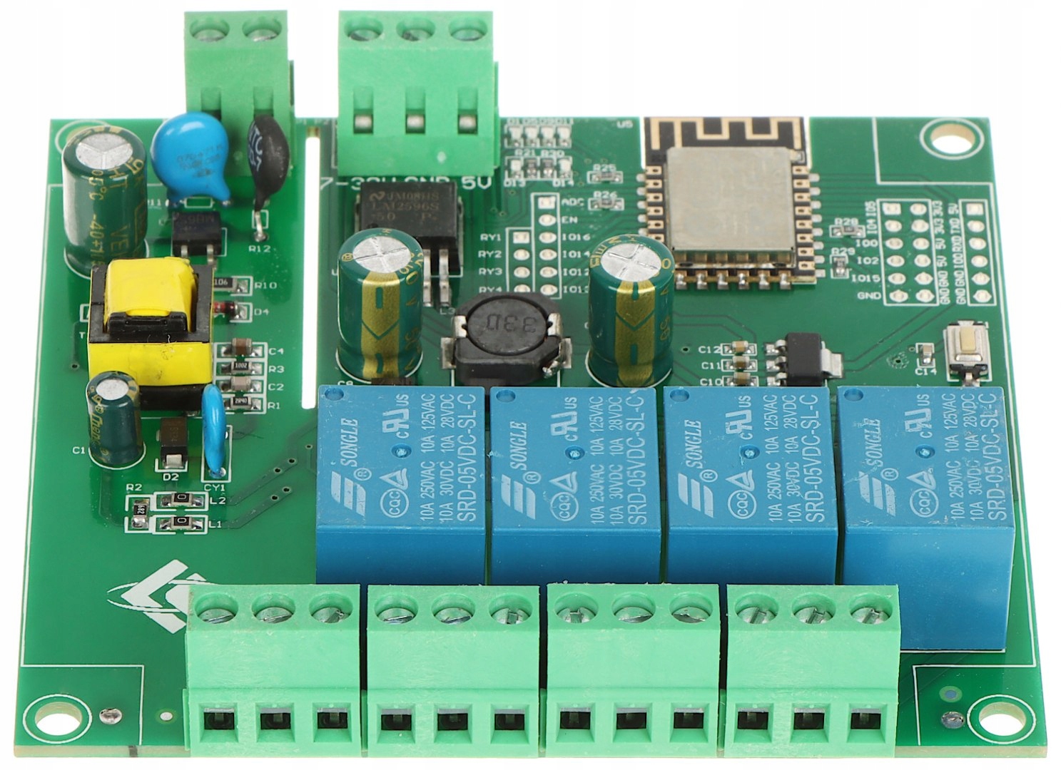 Moduł do sterowania 4 przekażnikami Wi-Fi 4x NO/NC Kod producenta ESP12-4R-MV