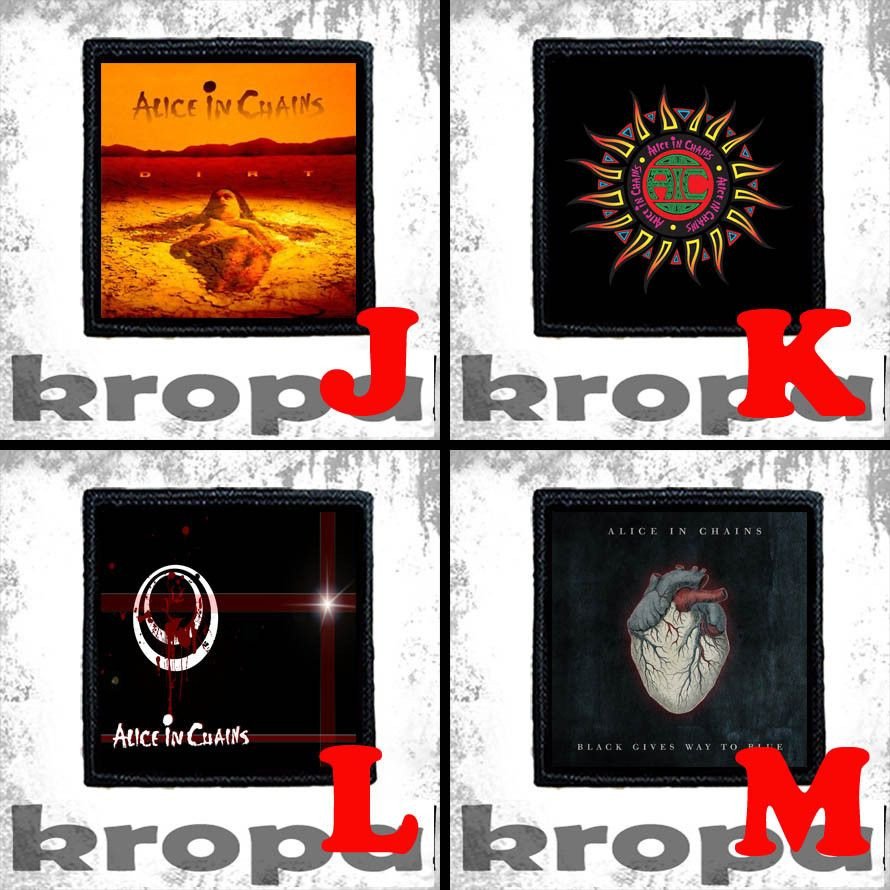 Naszywka ALICE IN CHAINS 8 X 8 cm Dużo Wzorów! Rodzaj gadżetu muzyczny