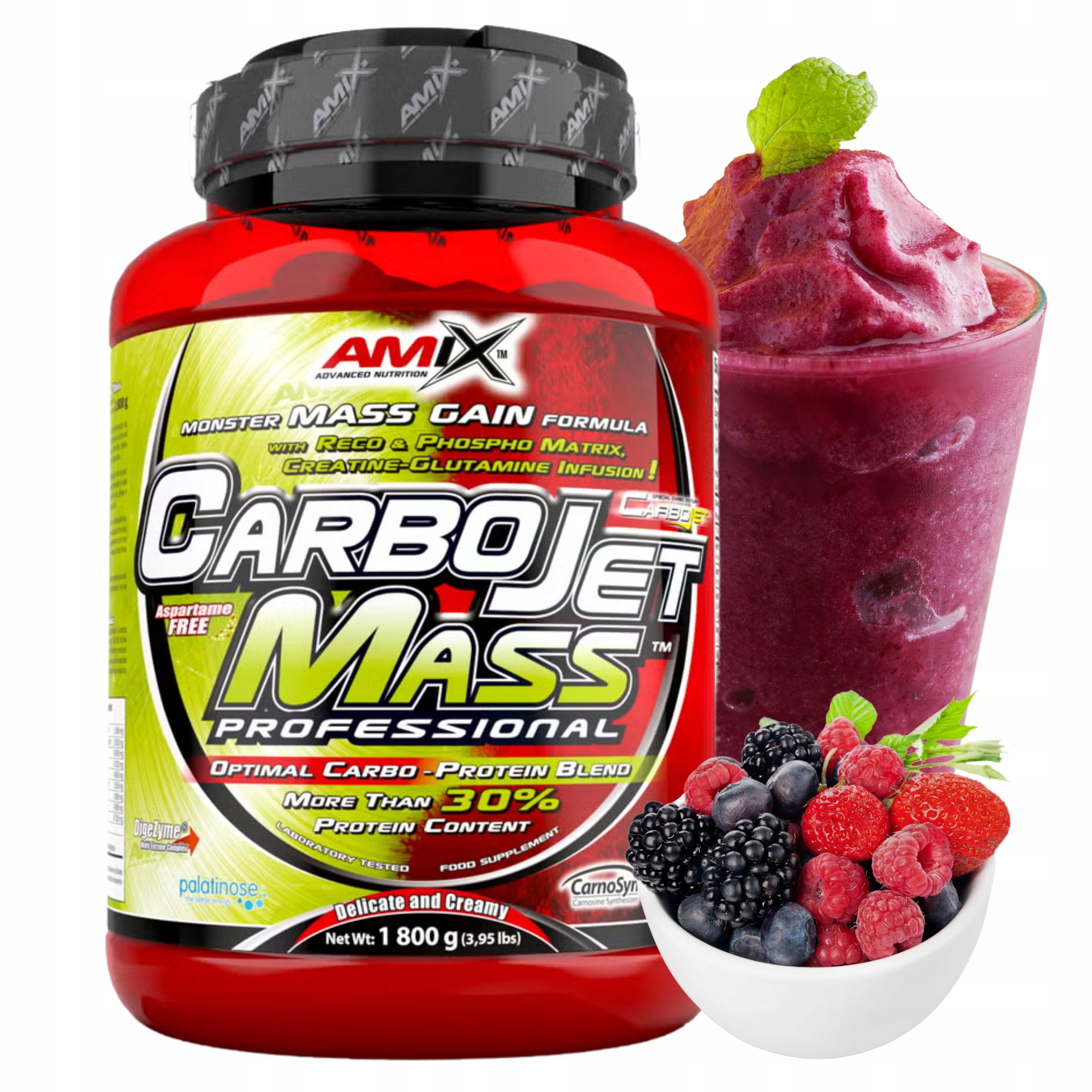 Gainer Bcaa Kreatin Syrovátkový Protein Sacharidy Vitargo Lesní ovoce