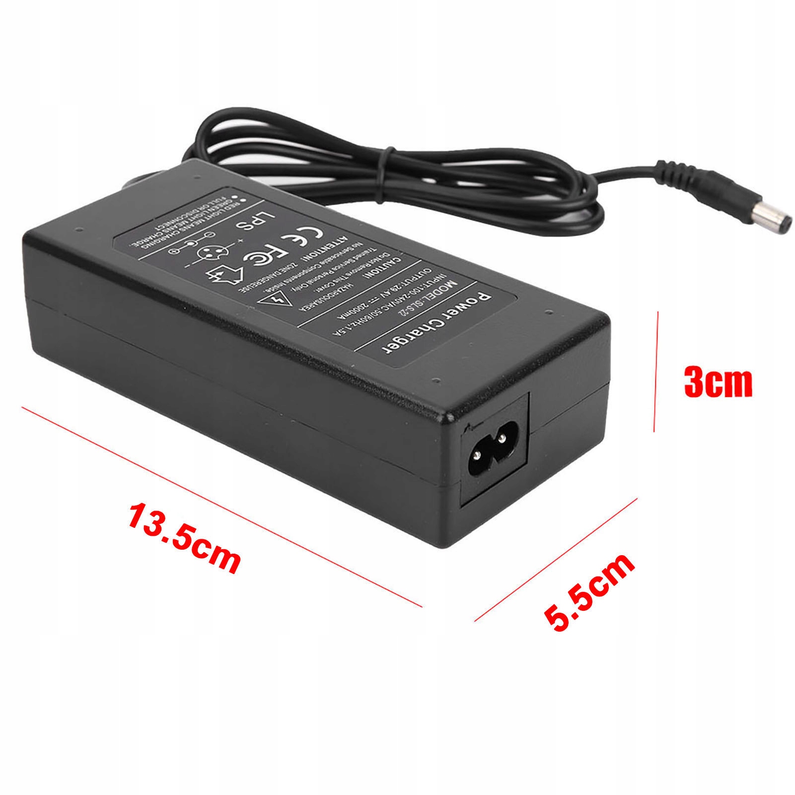 ŁADOWARKA ZASILACZ 29.4V 2A 2000mA DO HULAJNOGI ELEKTRYCZNEJ Rozmiar uniwersalny