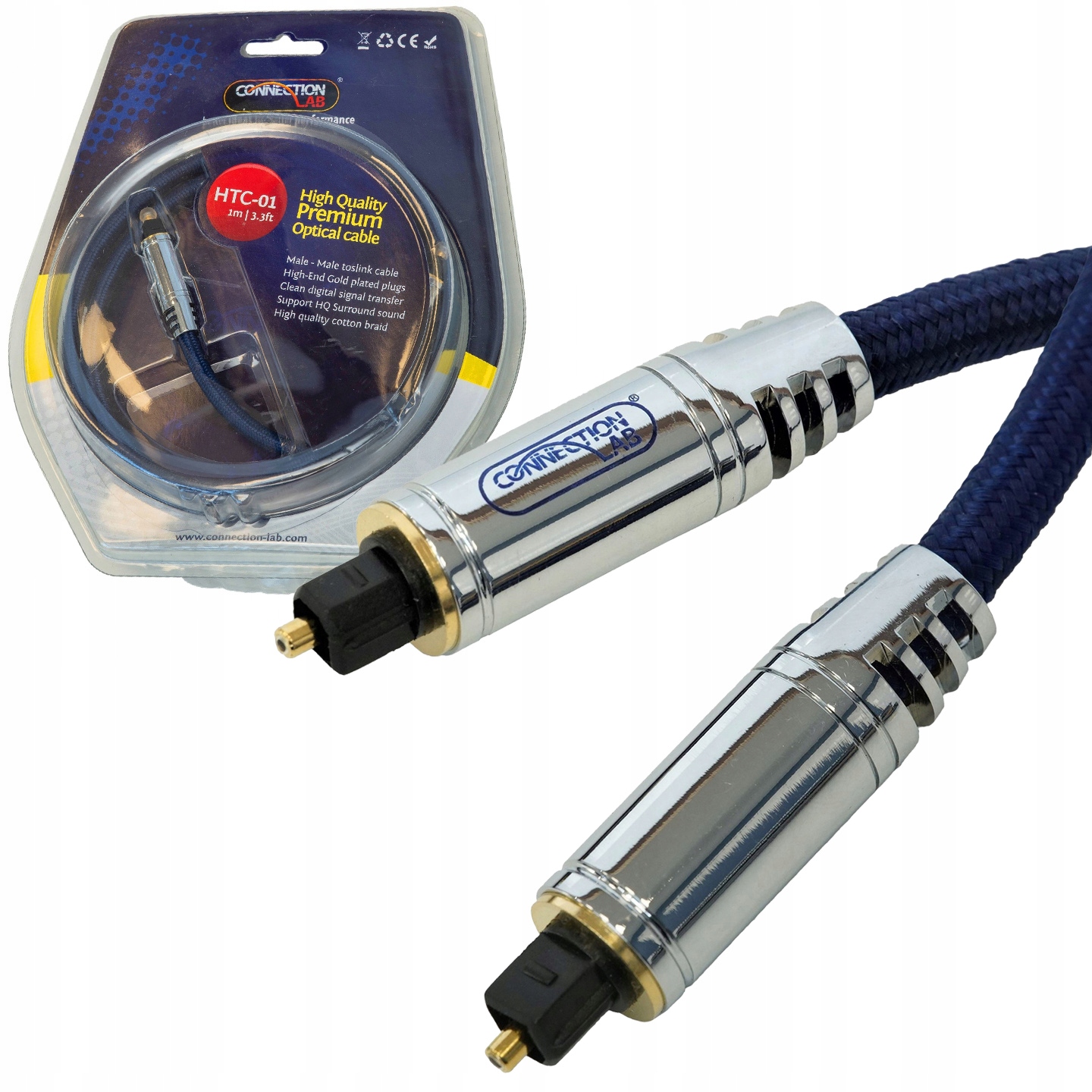 KABEL OPTYCZNY TOSLINK CONNECTIONLAB HTC-01 1m