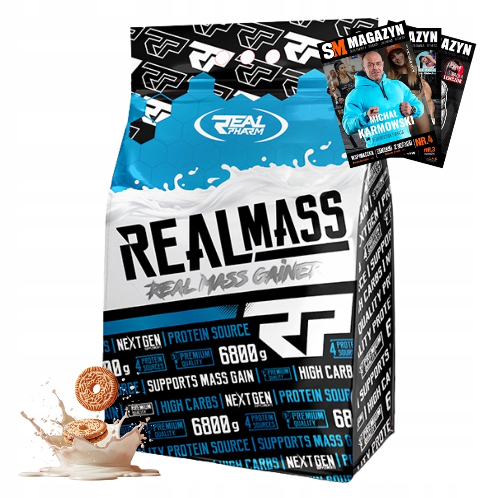 Real Pharm Mass 6800g Gainer Bílkoviny Síla Masa Regenerace Svaly