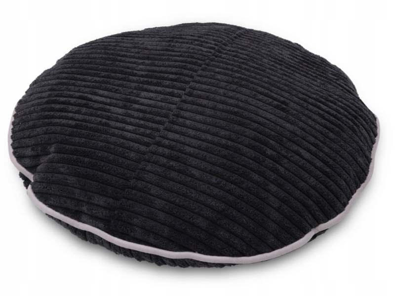 Kulatá hledá z manšestru 45 cm v žebrování černá