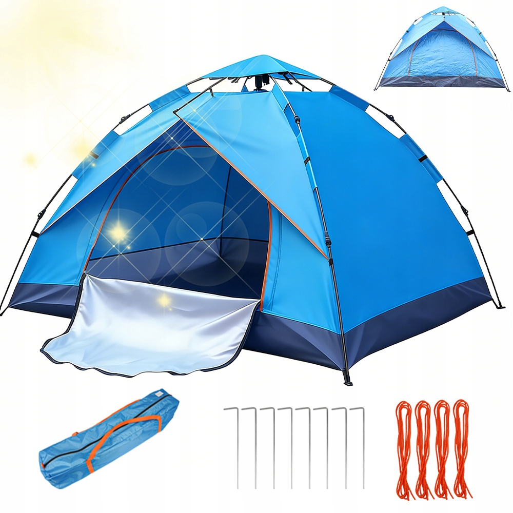 Stan Automatický Pop-Up 3-4 Osoby Větruodolný s Uv deštníkem