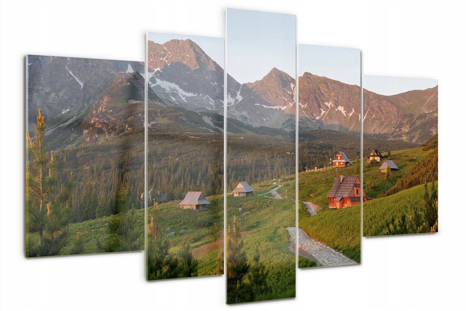 

Obraz szklany tryptyk na ścianę Polana w Tatrach