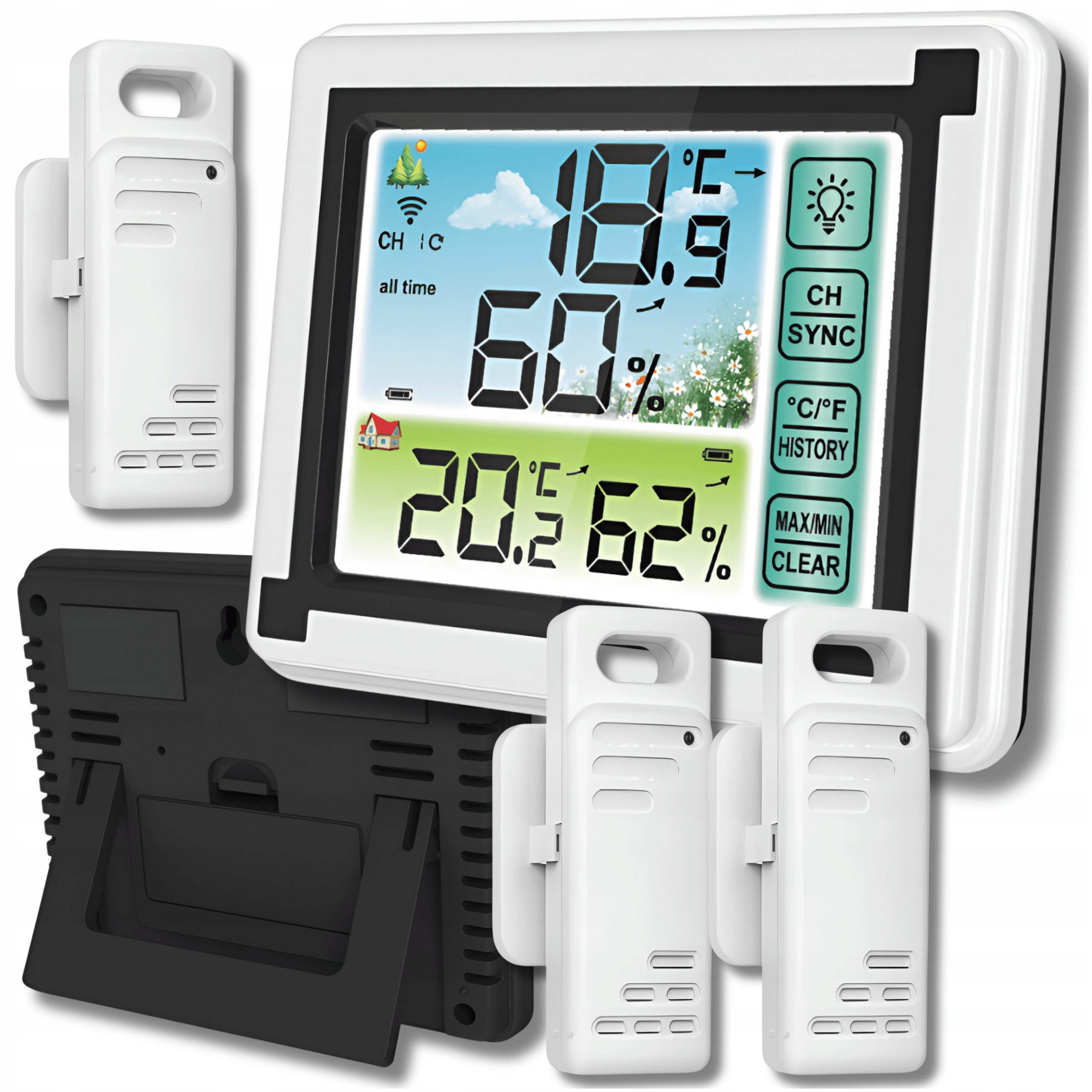 Bezdrátová meteorologická stanice Meteo 3 venkovní senzory počasí