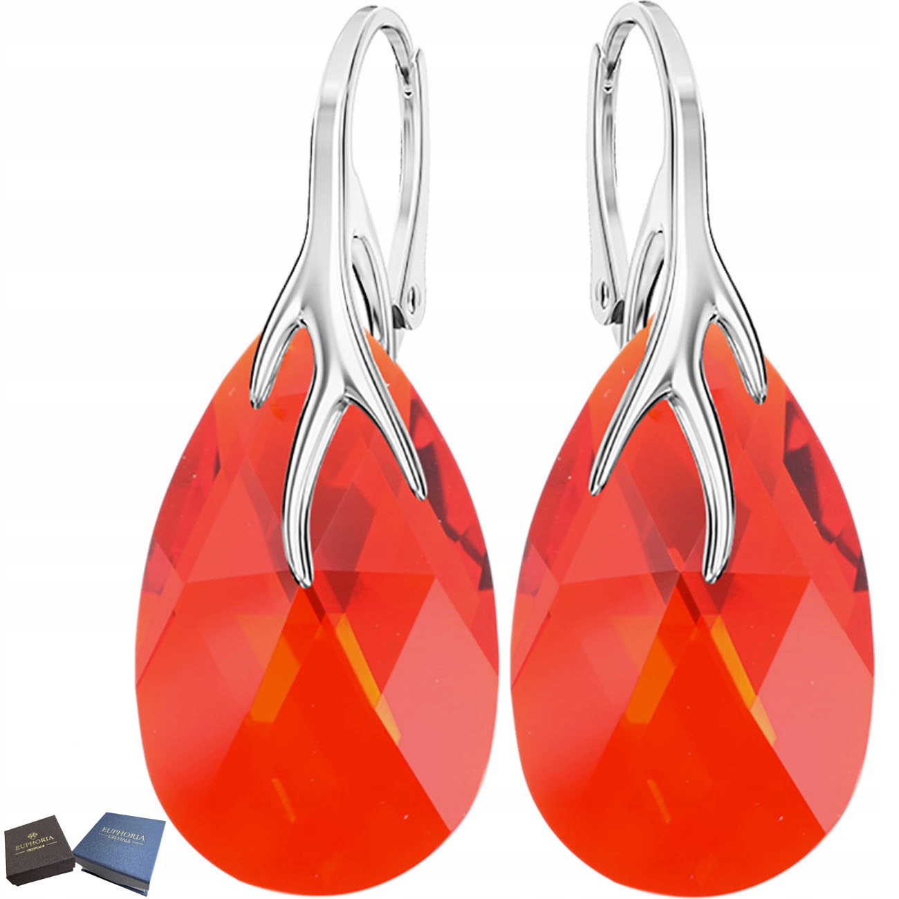 Dámské Stříbrné Náušnice 925 Závěsné Krystaly Stříbrné šperky pro manželku