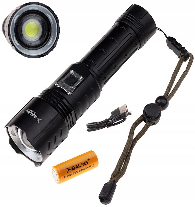 

X-balog Latarka Wojskowa XHP160 26650 Powerbank