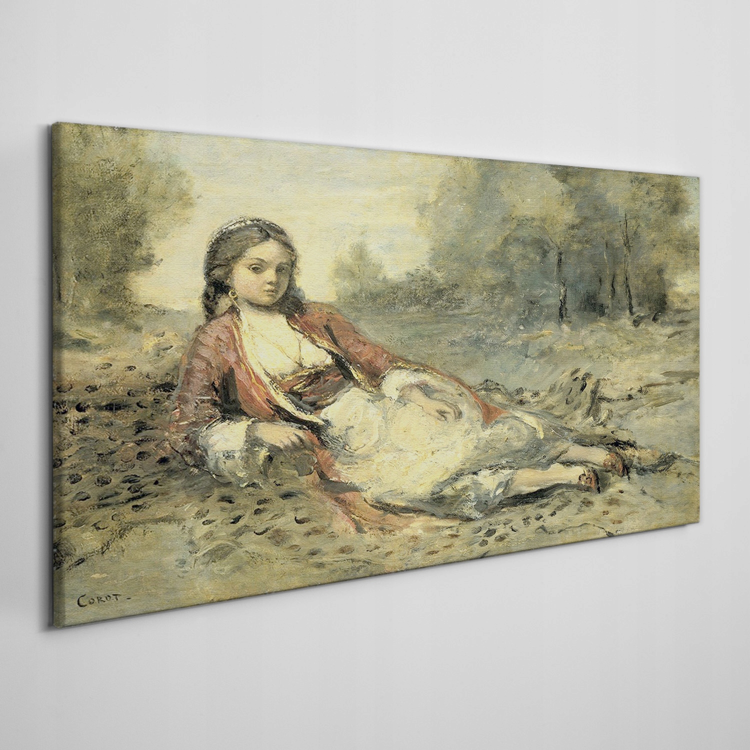 

Obraz na płótnie Dama dziewczyna las natura 120x60