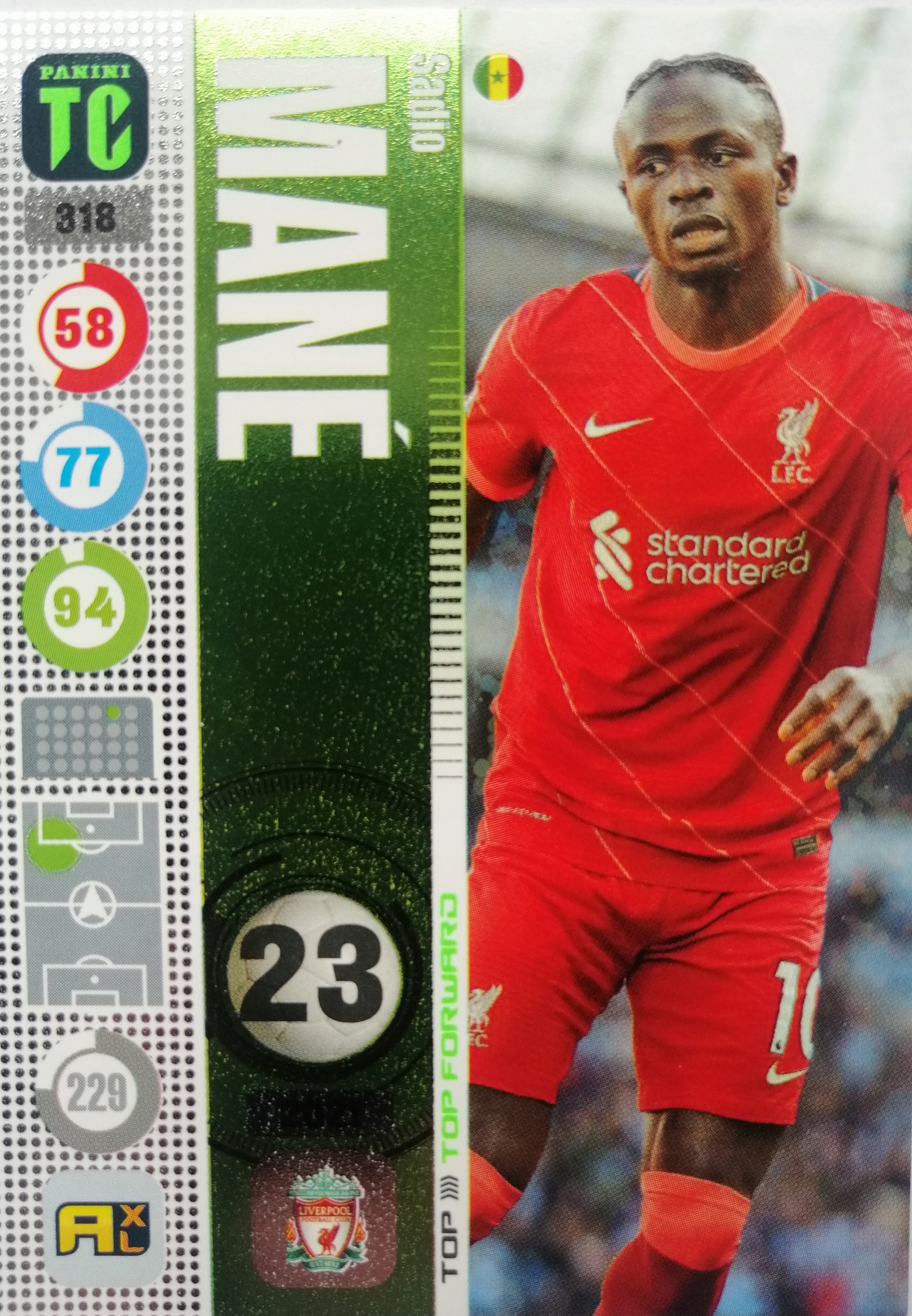 Panini Top Class Top Forward 318 Mane Liverpool