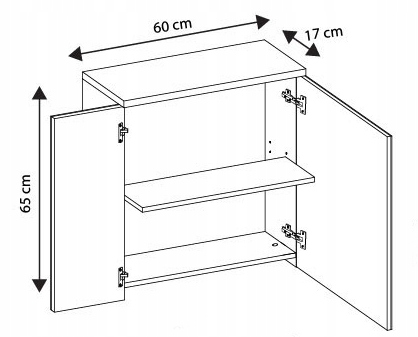 Szafka wisząca z lustrem ORTON WENGE Kod producenta 7013