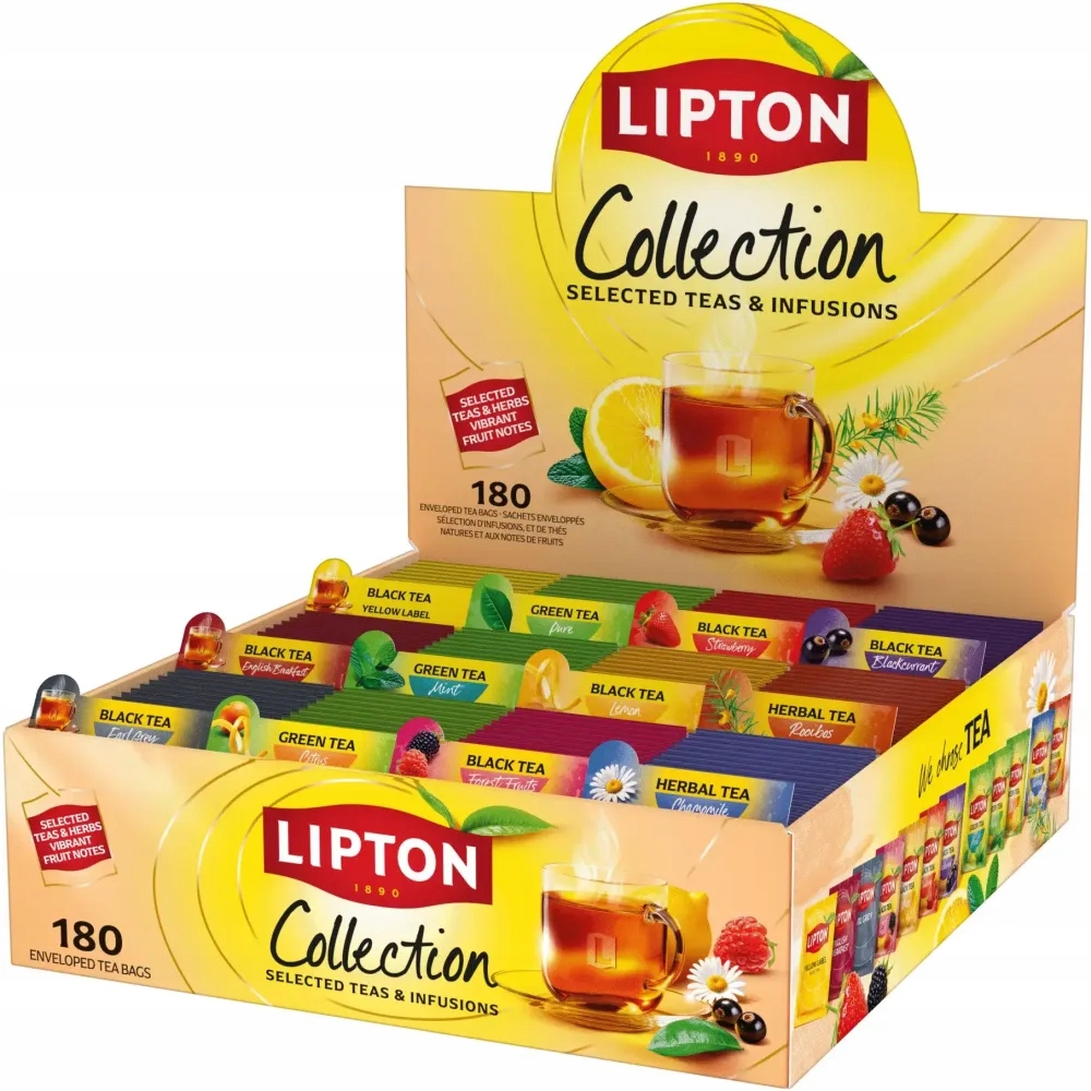 Zestaw herbat Lipton Variety Pack 12 smaków 180 kopert