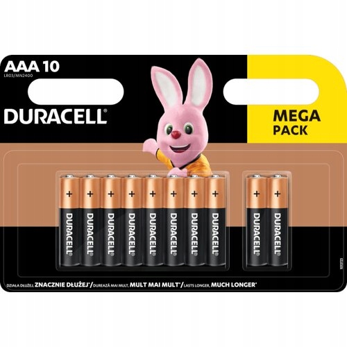 

Baterie Alkaiczne Duracell Aaa R3 10szt