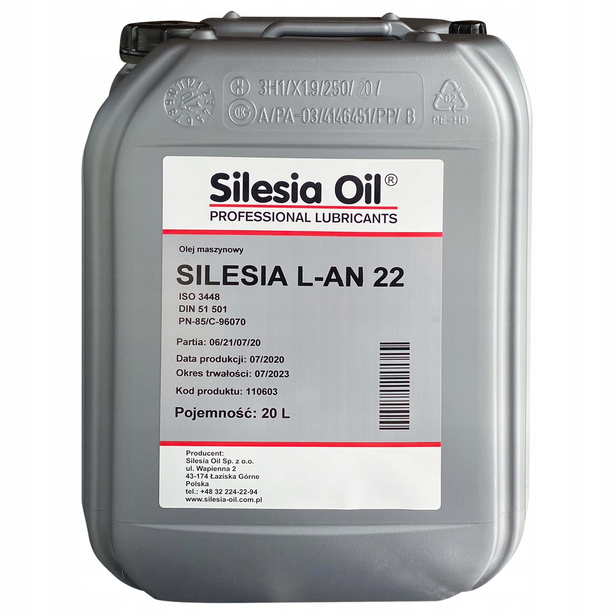 

Olej Maszynowy Silesia Lan 22 20L
