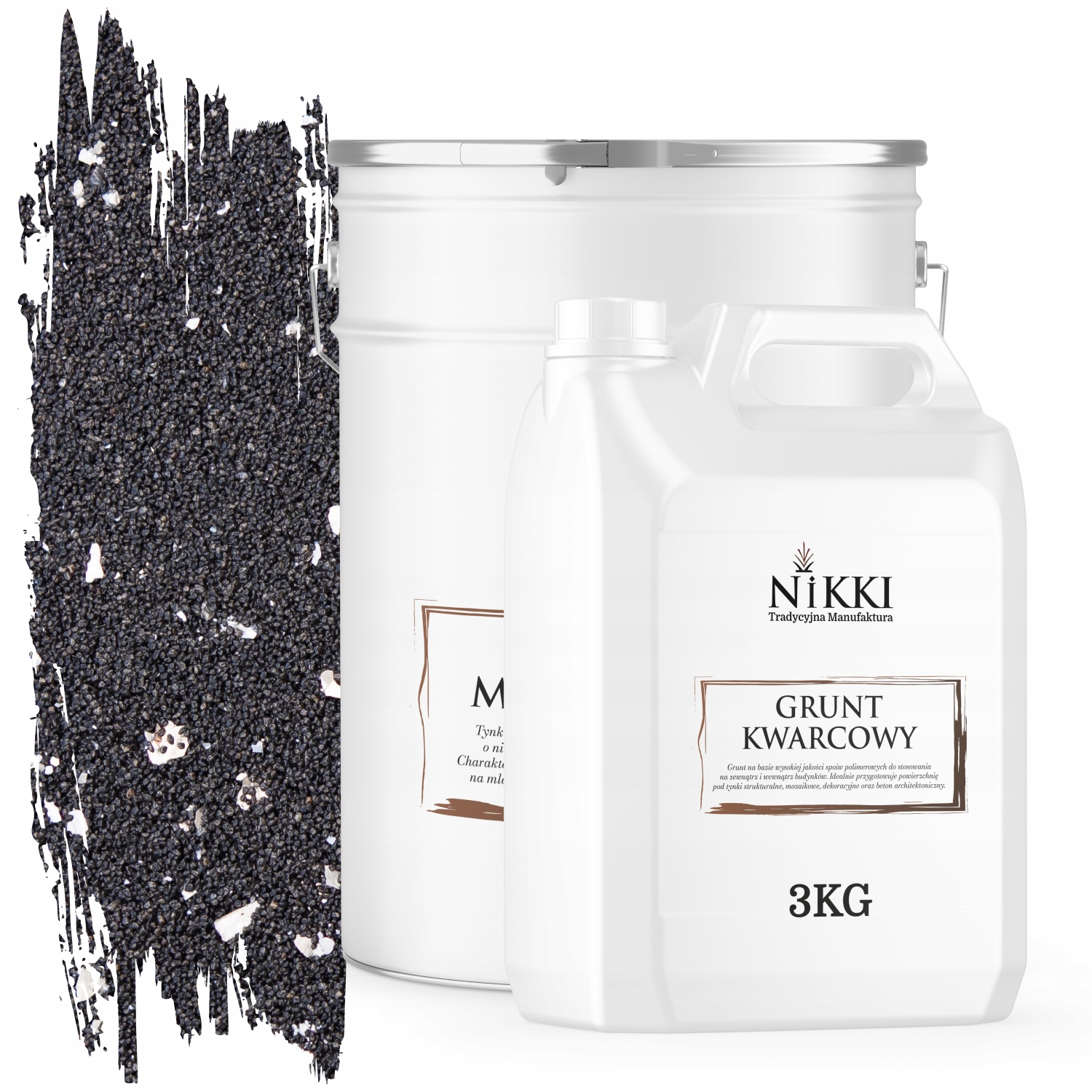 Mozaiková Živicová Omietka Čierna So Striebornou Mikou M52 Sada 25KG +základný Náter 3KG