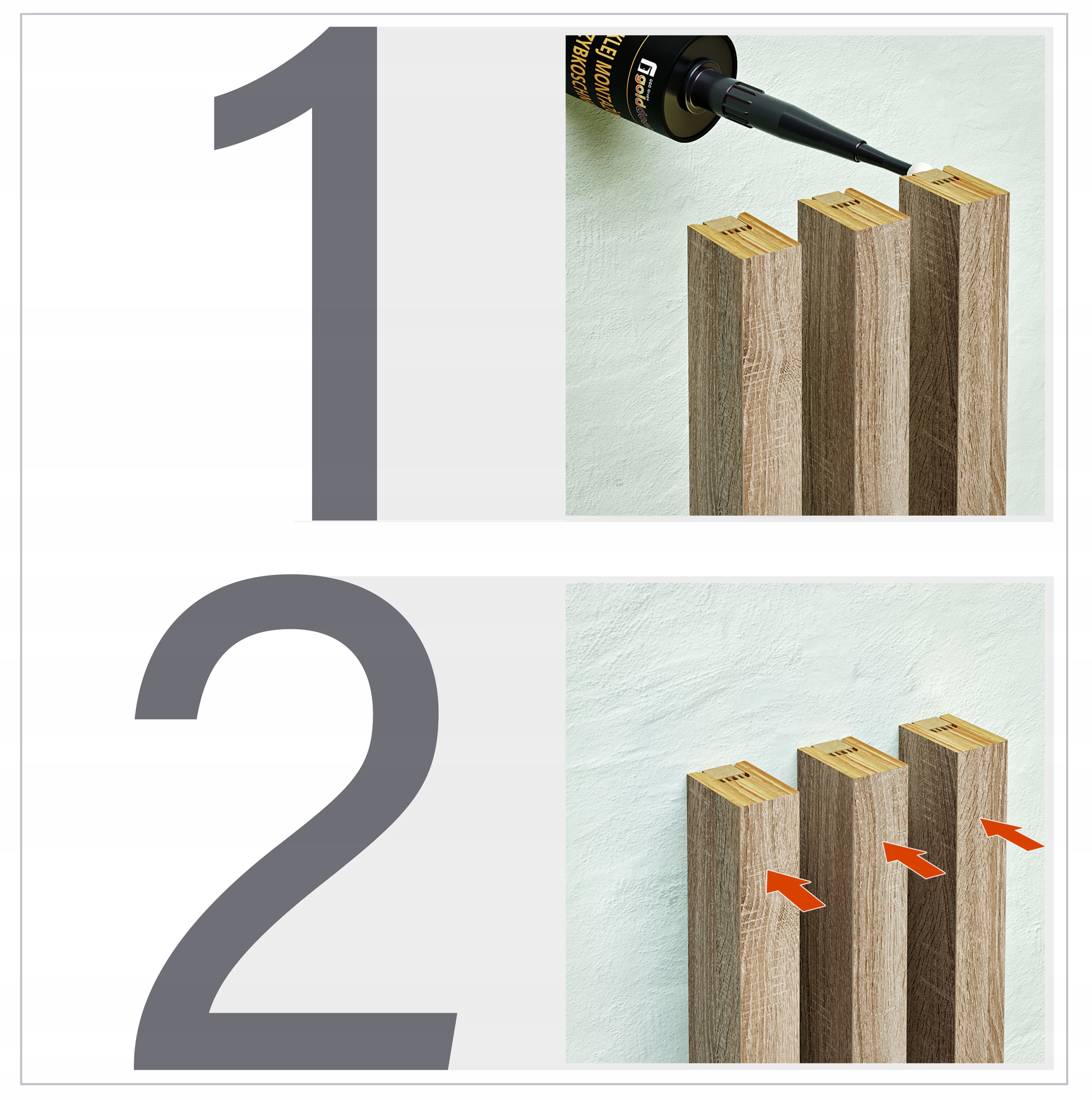 KLEJ MONTAŻOWY DO LISTWA PRZYPODŁOGOWA BIAŁA MDF LAMEL Kod producenta KGGD300