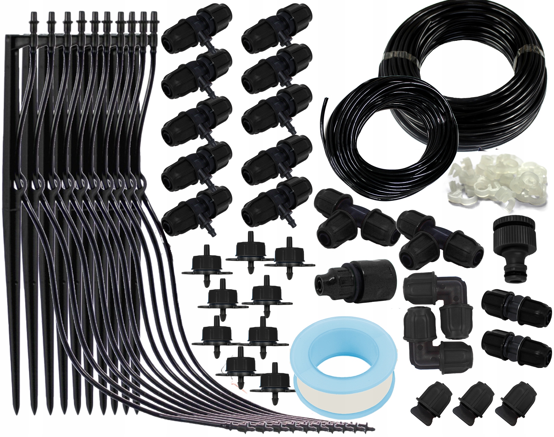 КОМПЛЕКТ ДЛЯ ПОЛИВУ САДОВИХ РОСЛИН ШЛАНГ 53 ЕЛЕМ 20М + БЕЗКОШТОВНО