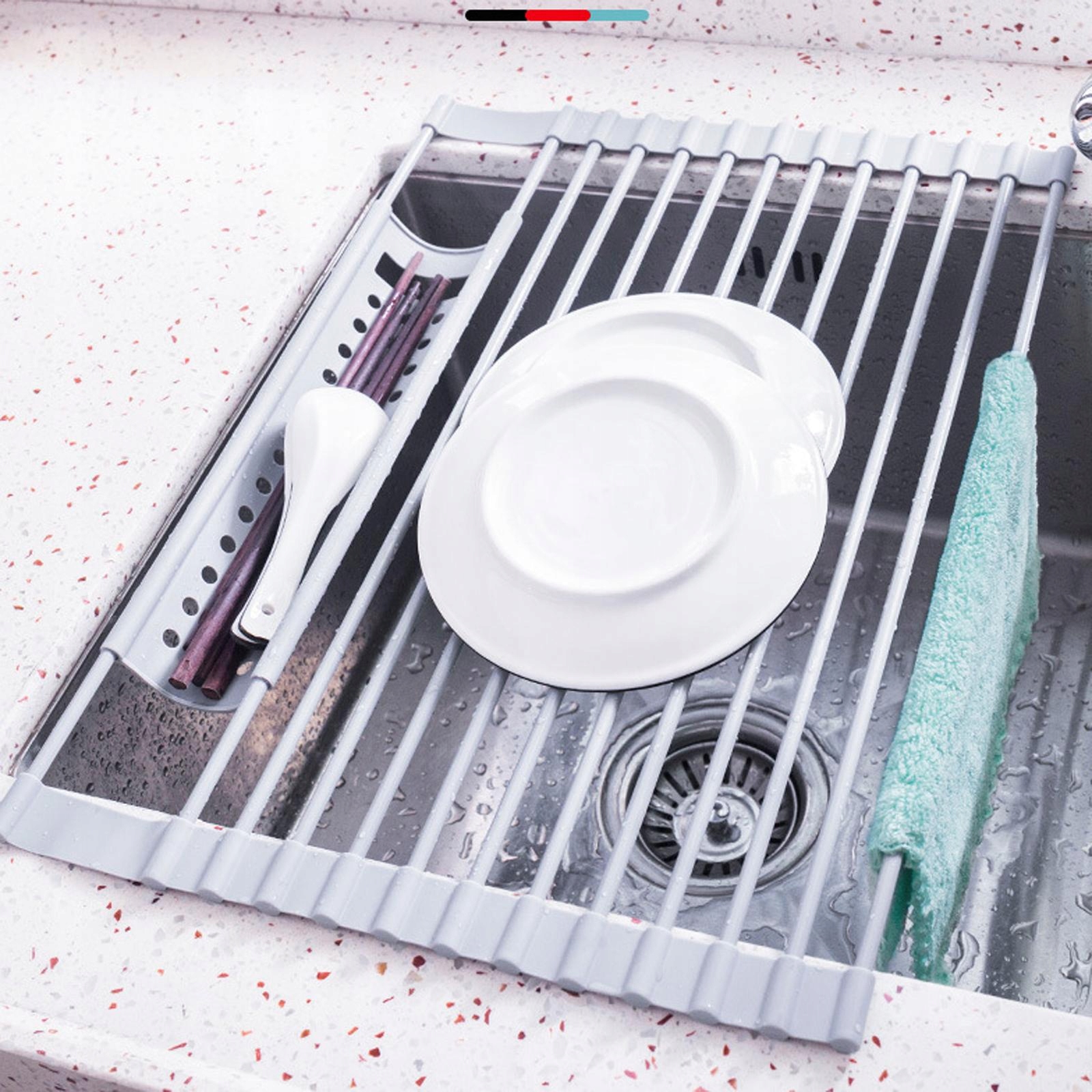 OCIEKACZ ZWIJANY SUSZARKA KRATKA DO NACZYŃ NA ZLEW SILIKON STAL NIERDZEWNA Kod producenta VTTD067