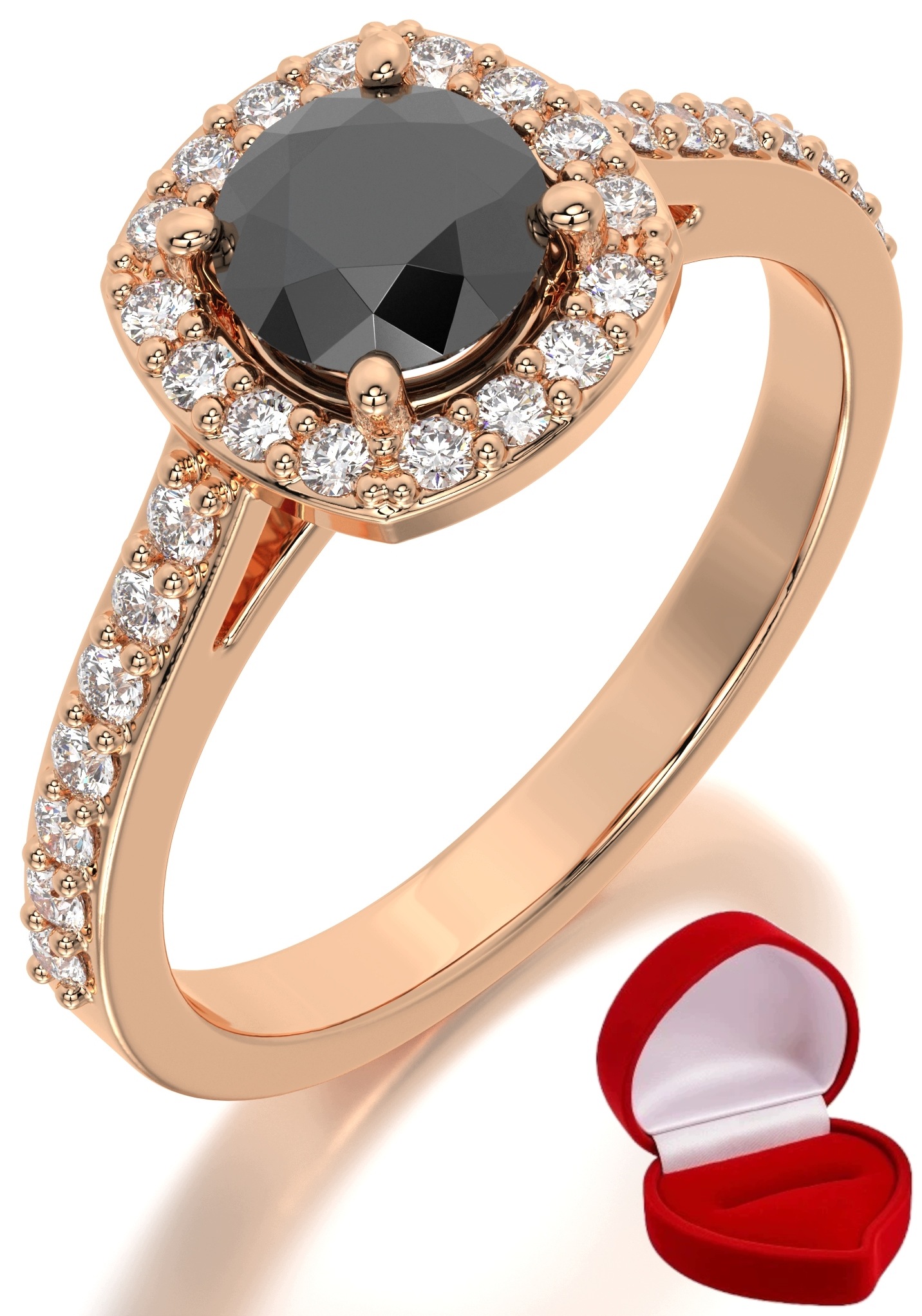 Zlatý Prstýnek 585 14k Brylant Č. 0,70 ct Růžové Zlato R0