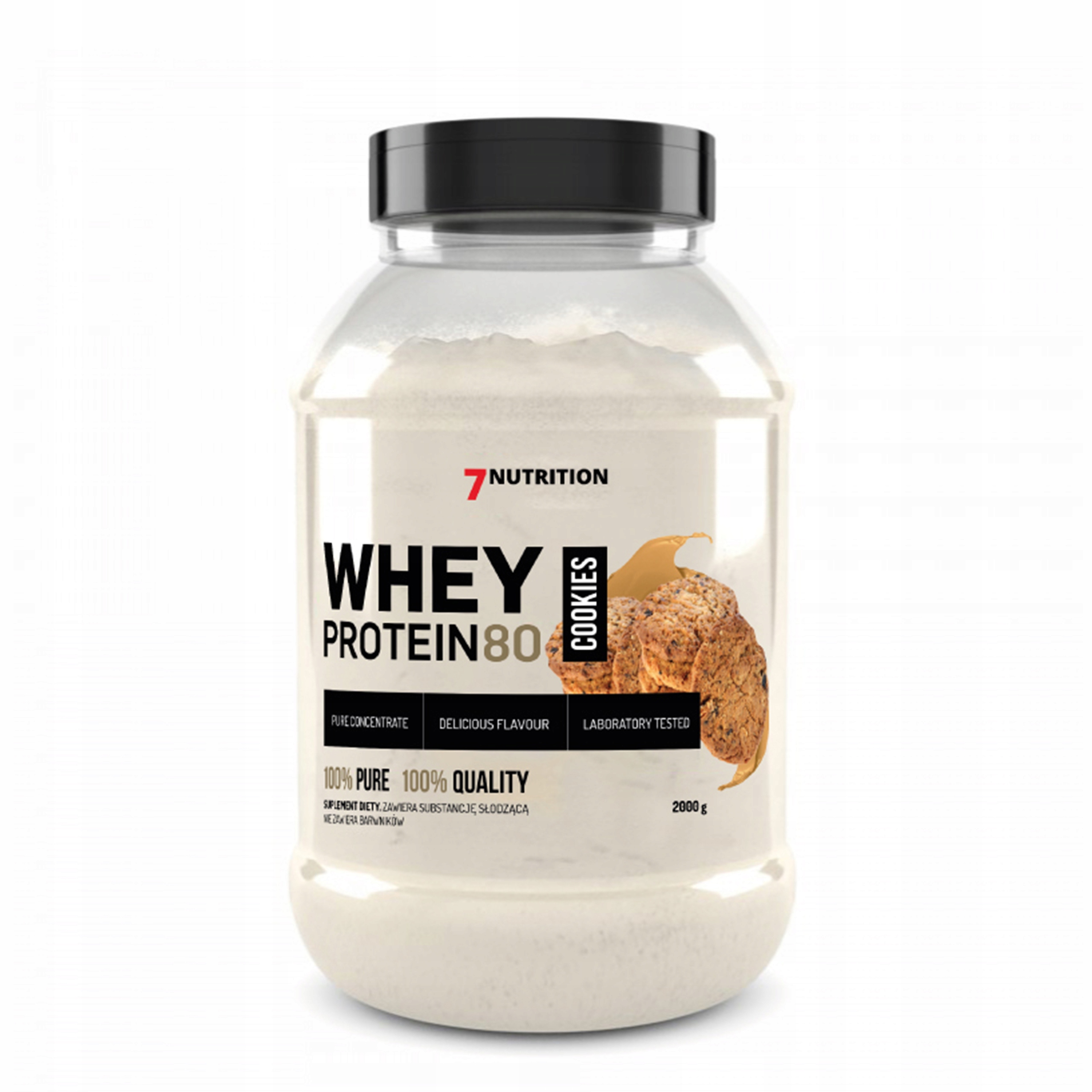 Syrovátkový Protein 7NUTRITION Whey Protein 80 Wpc 2 kg Cookies 57 porcí