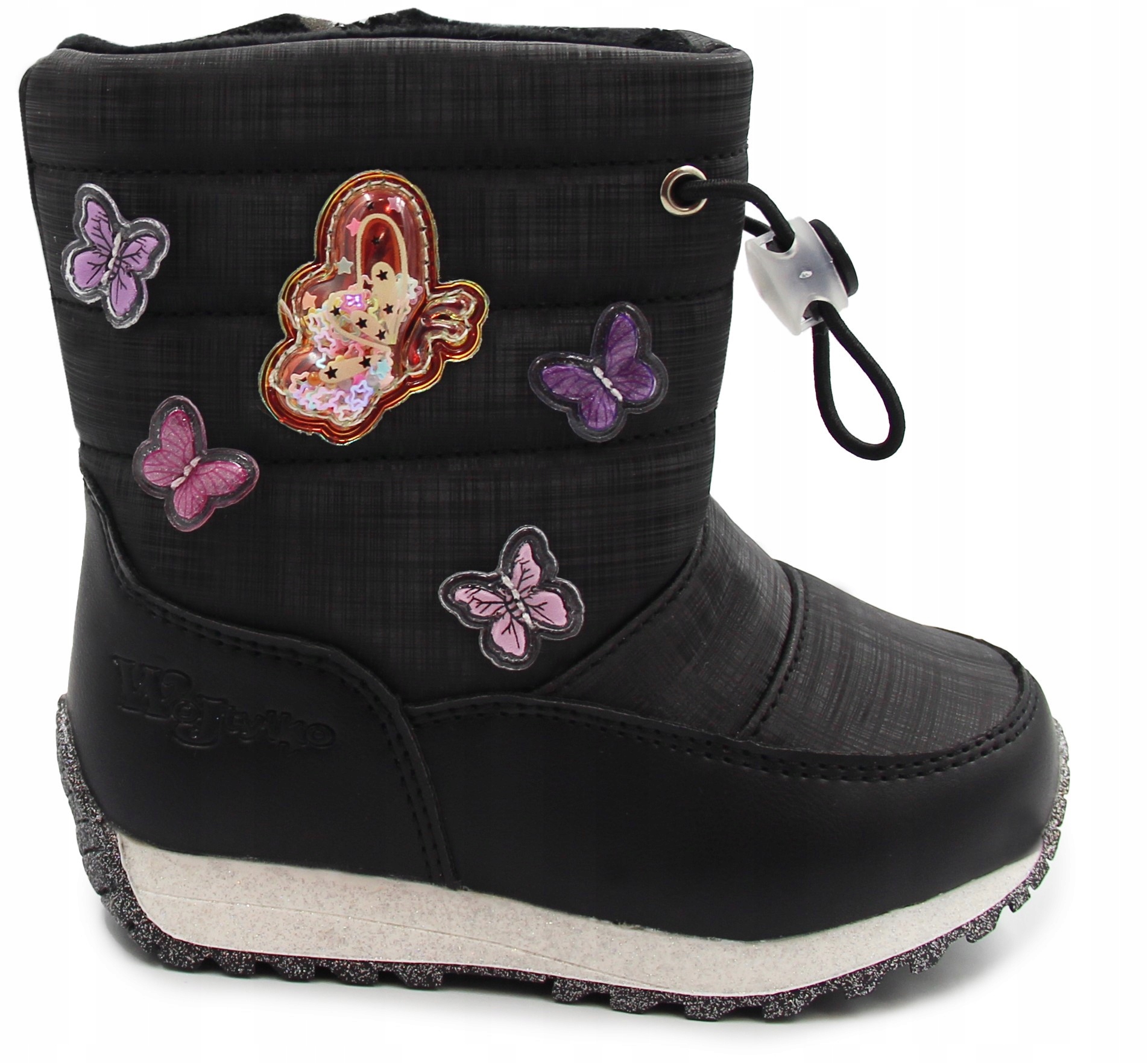 Dziewczęce buty na śnieg Wojtyłko 2z24122 Motylki 27 Marka Wojtyłko