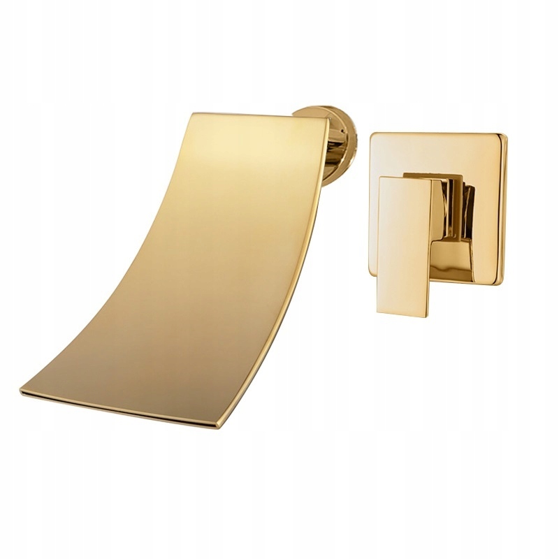 Podomietková umývadlová batéria, zlatá Vodopád