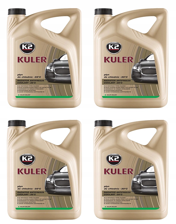 K2 Kuler охолоджуюча рідина -35 ° C зелений 4x5l 20L