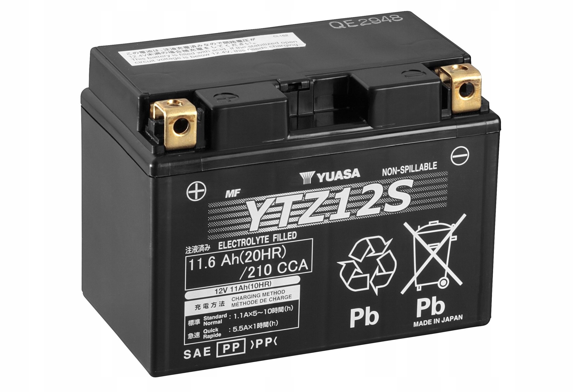 

Akumulator Yuasa YTZ12S 12V 11,6Ah 210A