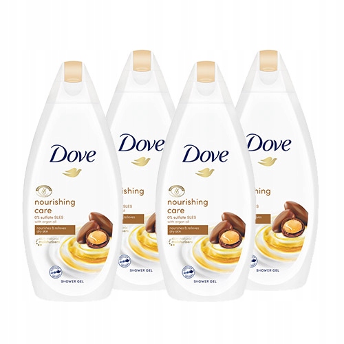 Promocja Dove Nourishing Care żel pod prysznic 4 x 500 ml wyprzedaż przecena