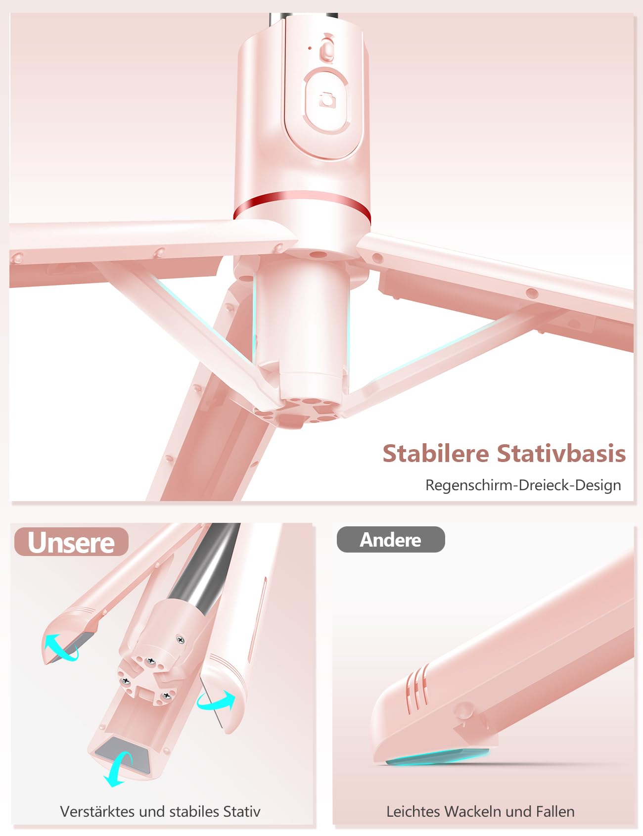 SELFIE STICK Z FILL LIGHT STATYW DO SMARTFONÓW Z PILOTEM — miniatura 5