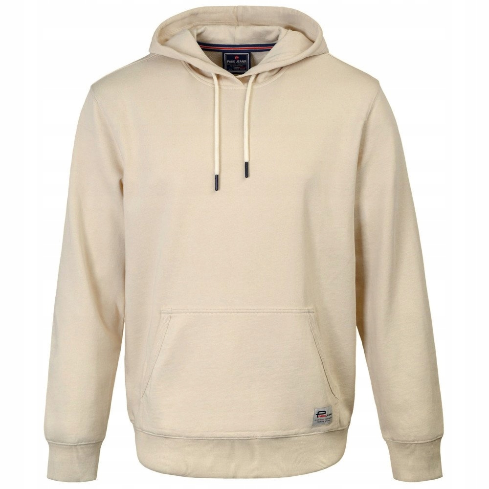 Pohodlná mikina s kapucí (Klokanka) – Pako Jeans – Světle béžová – XL