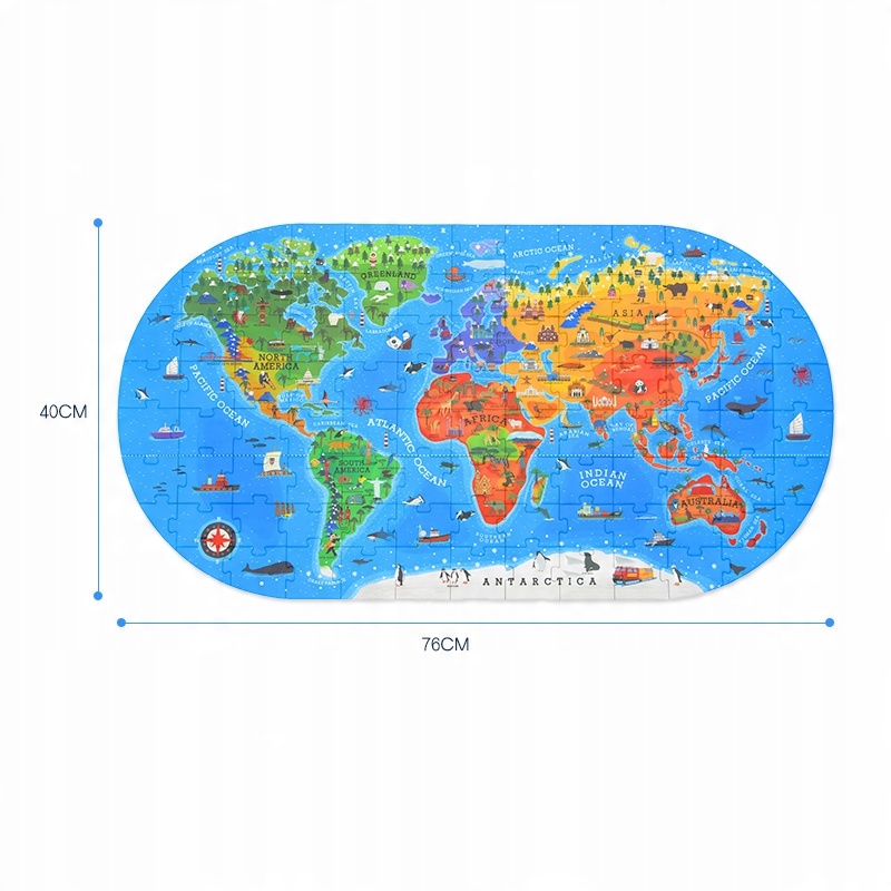 

Mideer Puzzle walizka Mapa Świata 3+ 100el