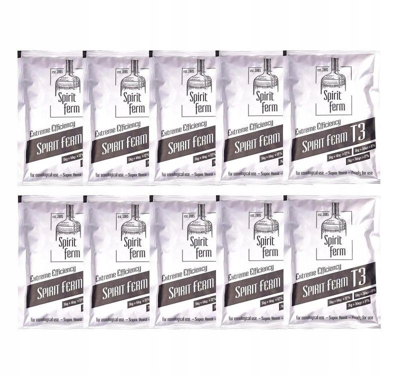 Levně SpiritFerm T3 Lihovarské kvasnice 10 Ks